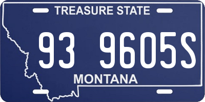 MT license plate 939605S