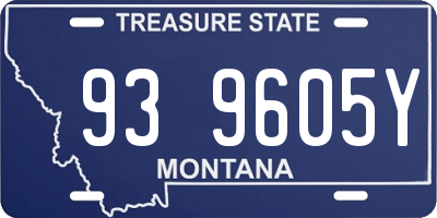MT license plate 939605Y