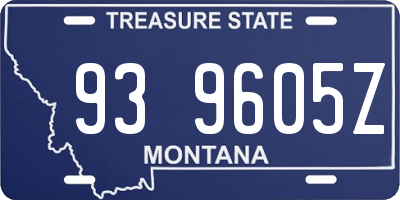 MT license plate 939605Z