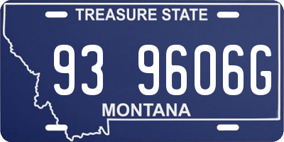MT license plate 939606G