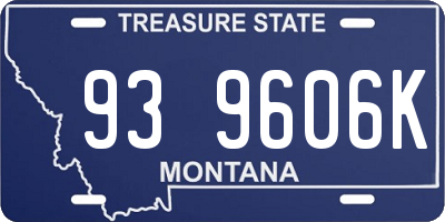 MT license plate 939606K