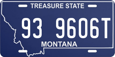 MT license plate 939606T