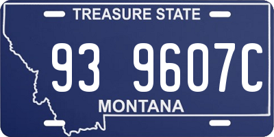 MT license plate 939607C