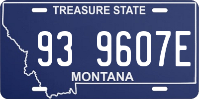 MT license plate 939607E