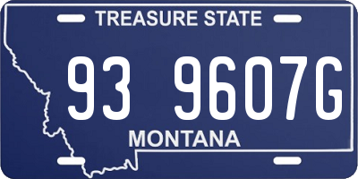 MT license plate 939607G
