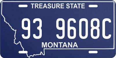 MT license plate 939608C