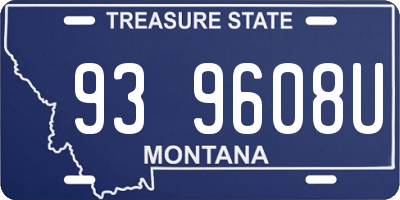 MT license plate 939608U