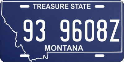 MT license plate 939608Z