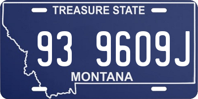 MT license plate 939609J