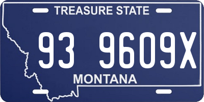 MT license plate 939609X