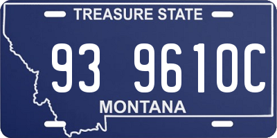 MT license plate 939610C