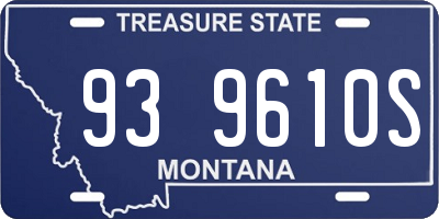 MT license plate 939610S
