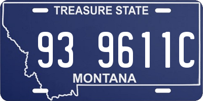 MT license plate 939611C
