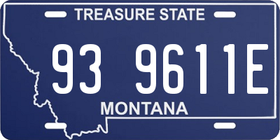 MT license plate 939611E