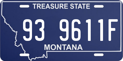 MT license plate 939611F