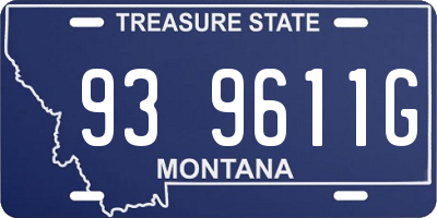 MT license plate 939611G