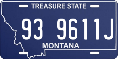 MT license plate 939611J