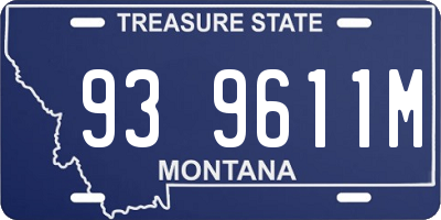 MT license plate 939611M