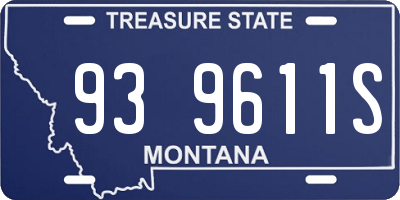 MT license plate 939611S