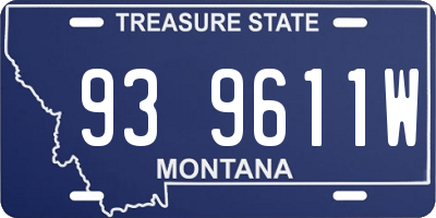 MT license plate 939611W