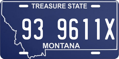 MT license plate 939611X