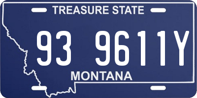 MT license plate 939611Y