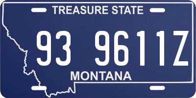 MT license plate 939611Z