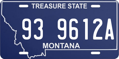 MT license plate 939612A