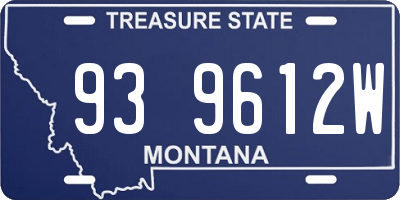 MT license plate 939612W