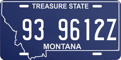 MT license plate 939612Z