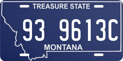 MT license plate 939613C