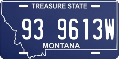 MT license plate 939613W