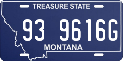 MT license plate 939616G