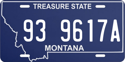 MT license plate 939617A
