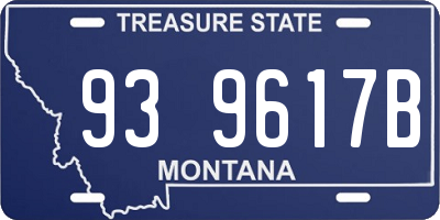 MT license plate 939617B