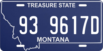 MT license plate 939617D