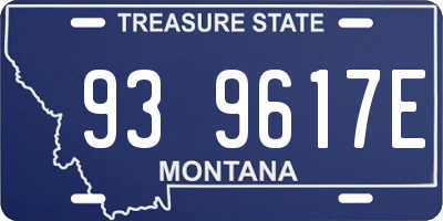 MT license plate 939617E