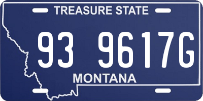MT license plate 939617G
