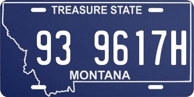 MT license plate 939617H