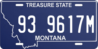 MT license plate 939617M