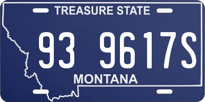 MT license plate 939617S