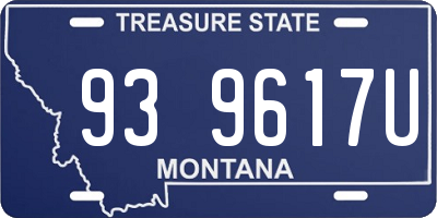 MT license plate 939617U