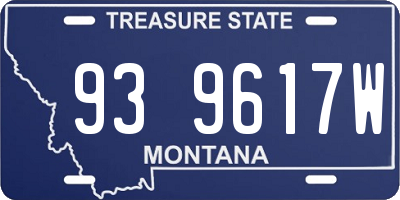 MT license plate 939617W