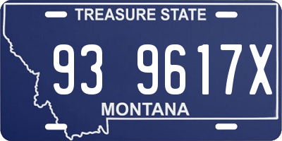 MT license plate 939617X