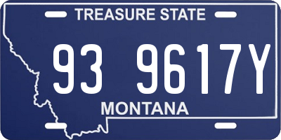 MT license plate 939617Y