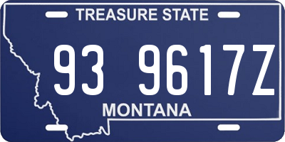 MT license plate 939617Z
