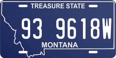 MT license plate 939618W