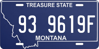 MT license plate 939619F