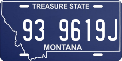 MT license plate 939619J