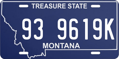 MT license plate 939619K